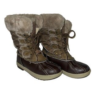 Khombu Shelby Faux Fur Lined Lace Up Winter Boots